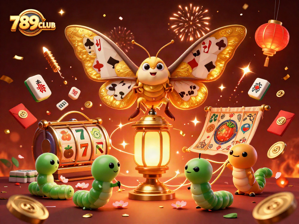 Engage with thrilling slots at 789CLUB featuring vibrant illustrations and festive casino atmosphere.