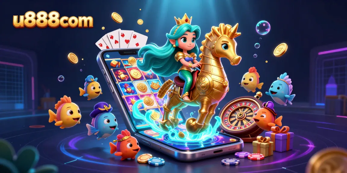 Experience thrilling gaming with u888com in a vibrant underwater casino world featuring dynamic characters and slot games.