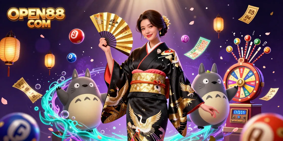 Engage in thrilling games at OPEN88 COM with vibrant scenes filled with colorful lottery elements.