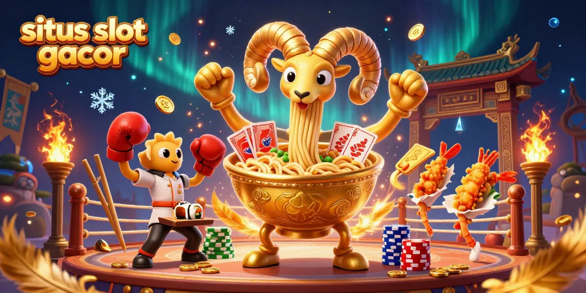 Situs slot gacor: Experience the vibrant energy of a 3D animated casino scene with dynamic characters and gaming elements.