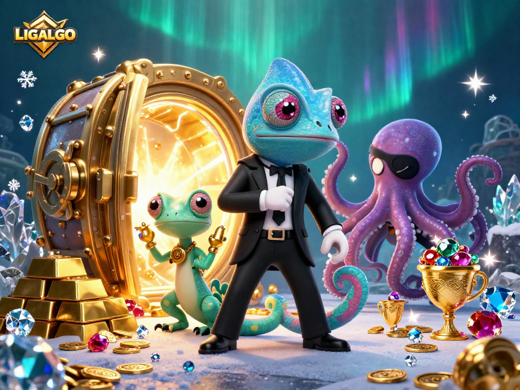 LIGALGO brings treasure to life with a colorful gambling adventure in a vibrant casino scene