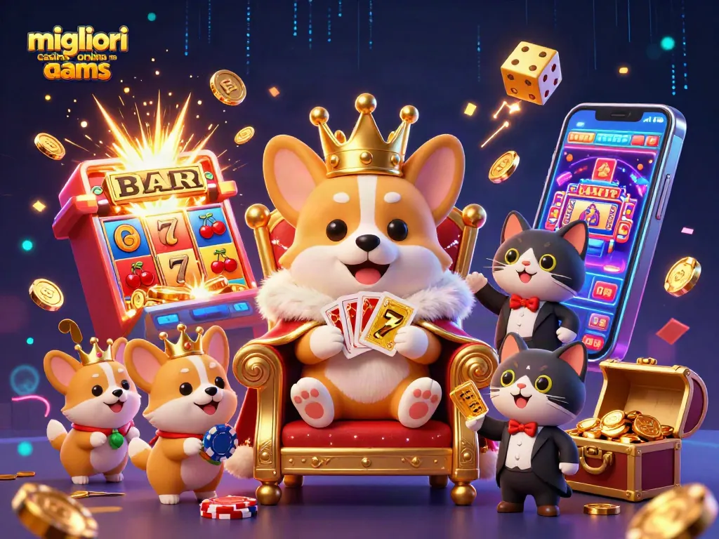Gioca nei migliori casinò online non AAMS con un'illustrazione vibrante e ricca di dettagli.