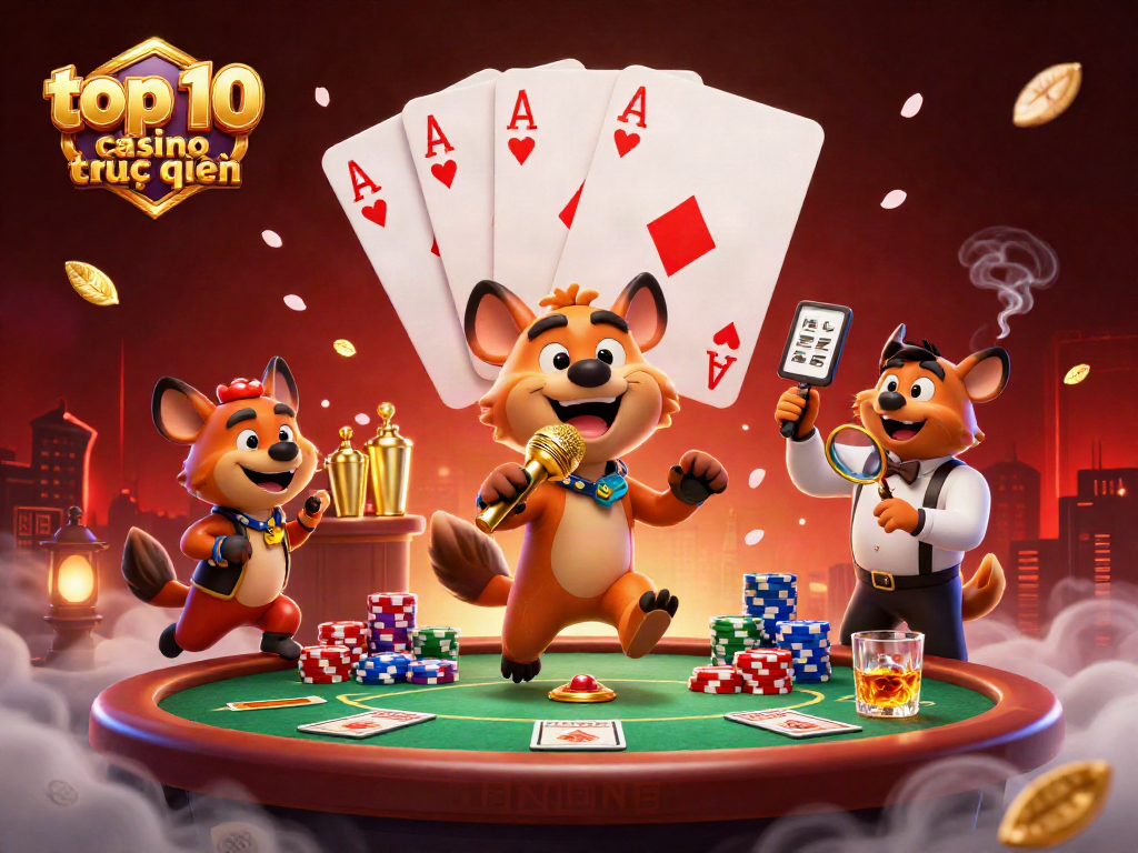Chơi tại top 10 casino trực tuyến với hyena hài hước, pha chế đồ uống và kiểm tra ID.