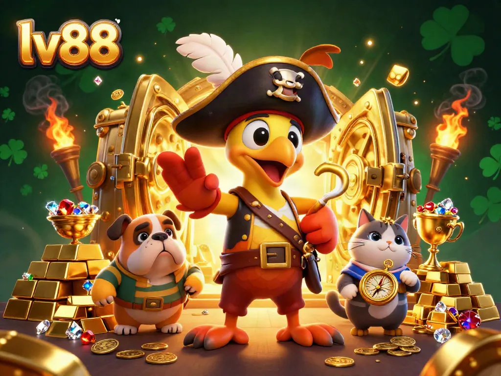 Win big with lv88's exciting gaming experience featuring colorful characters and treasures.