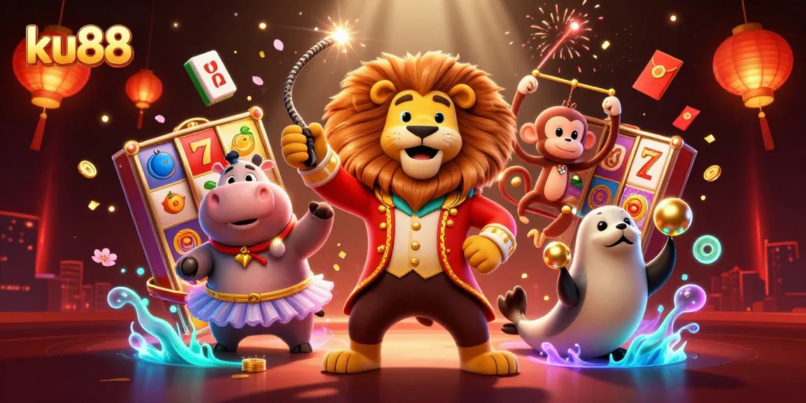 Engaging ku88 casino scene with lively characters and dynamic gambling elements.