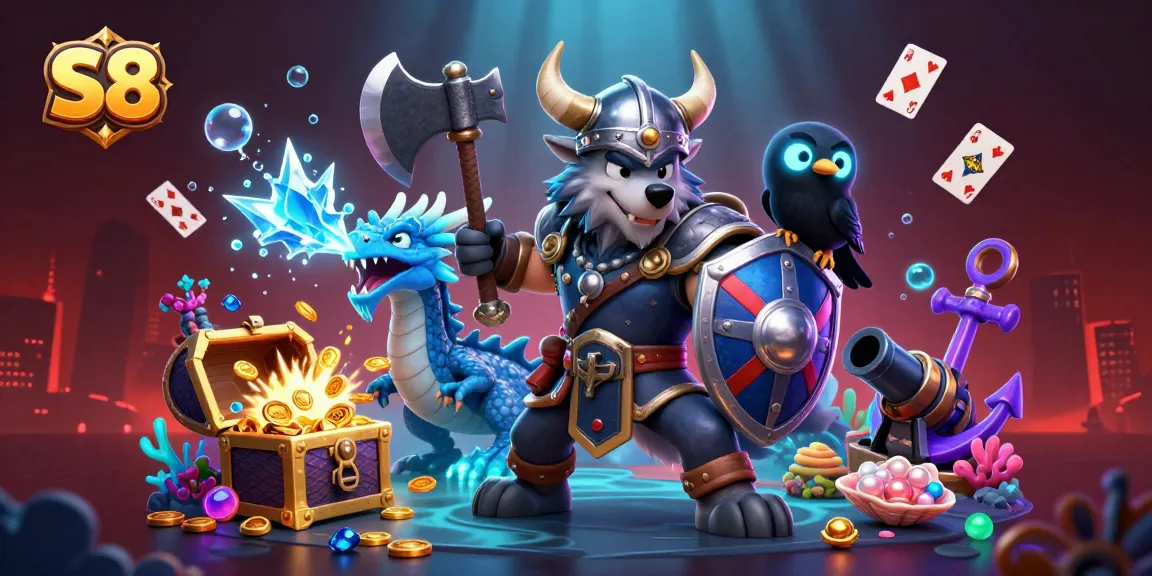 S8 delivers thrilling gaming experiences with Viking warriors and mystical creatures in an engaging casino setting.