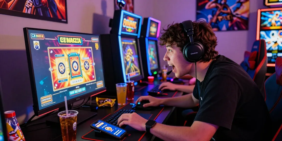 Exciting gaming environment with player enjoying Slot Gacor Malam Ini on vibrant screen.