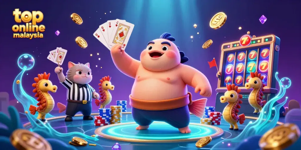 Experience thrilling gameplay at the top online casino Malaysia with a vibrant underwater ambiance.