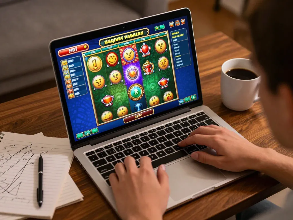 Engaging gameplay at Slot Gacor online slot with vibrant visuals and responsible gaming settings.