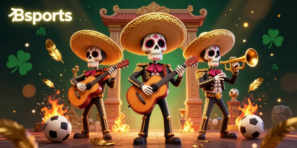 Bsports sports betting featured with vibrant mariachis and dynamic betting elements.