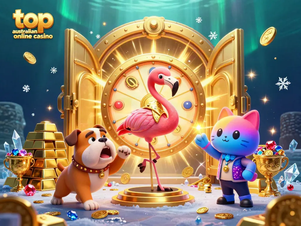 Experience exciting gaming at the top australian online casino, featuring vibrant characters and dazzling prizes.