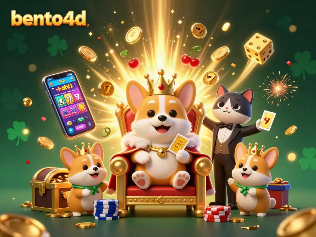 Experience big wins at bento4d with vibrant slot themes and animated characters in a casino atmosphere