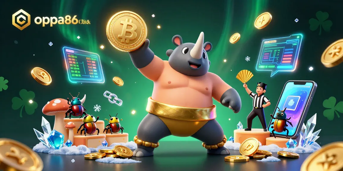 Engage with the thrilling oppa86 link experience as champions and spectators celebrate in this vibrant casino scene.