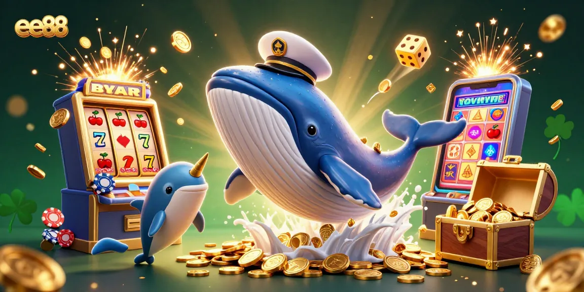 Win big with ee88 in a vibrant casino scene filled with playful characters and rich game elements.