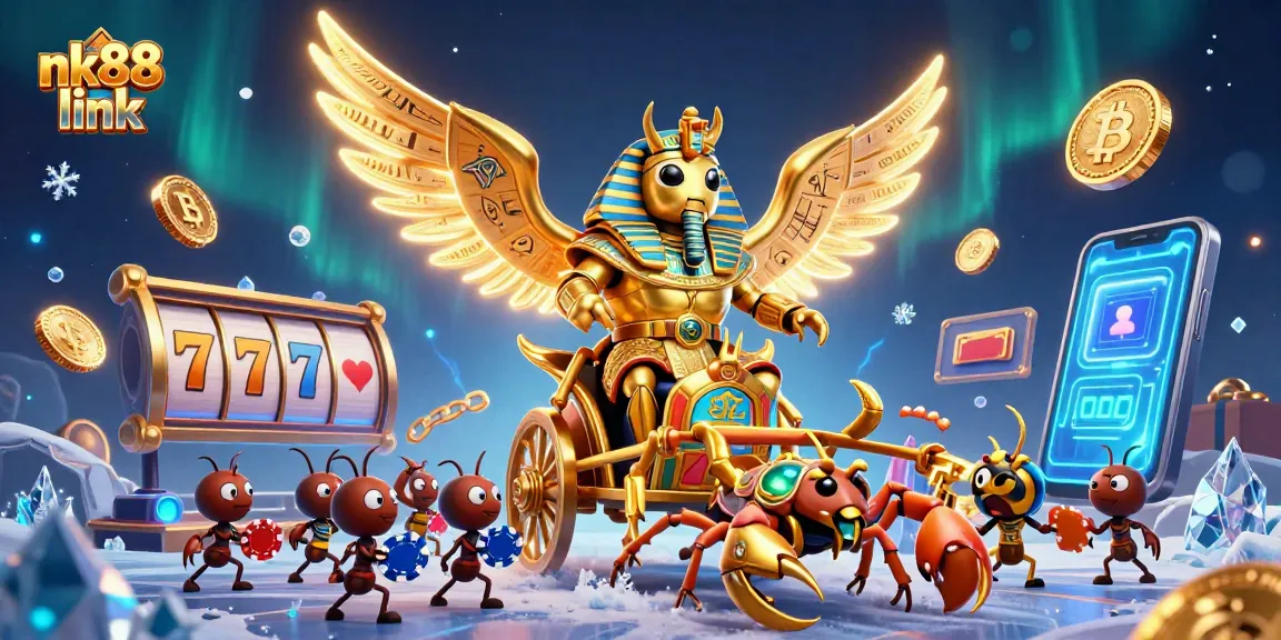 Engage with exciting games at nk88 link, featuring a vibrant casino scene with dynamic gaming elements.