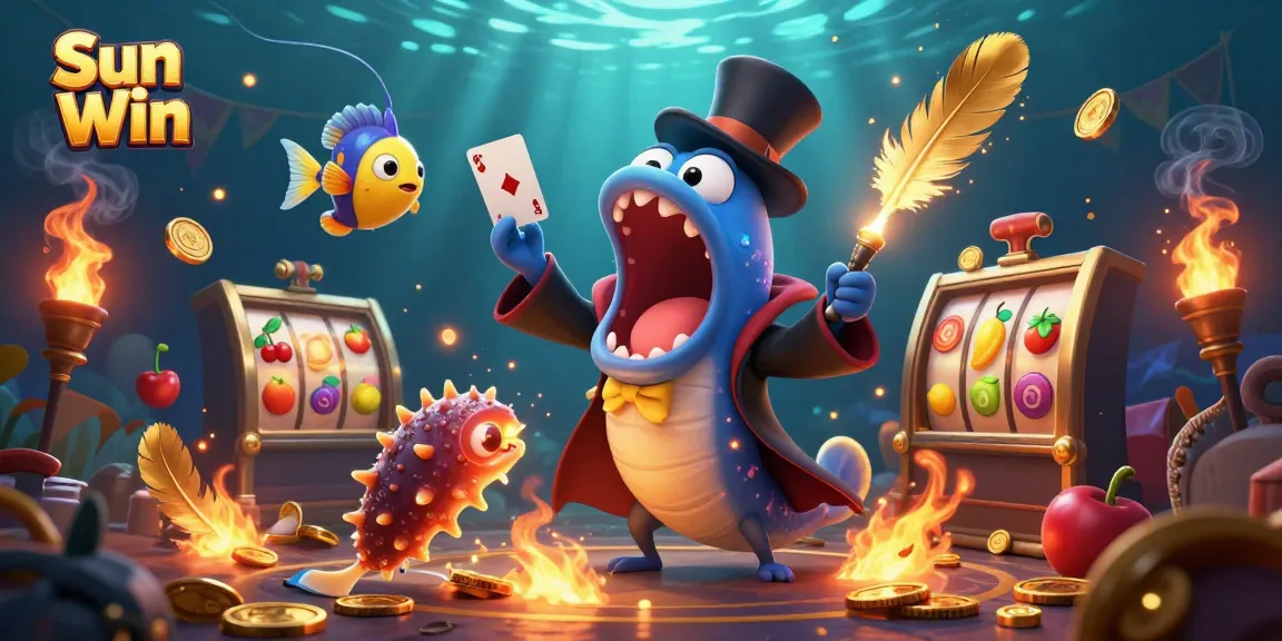 Experience the magic of Sun Win with captivating card tricks and vibrant casino elements.