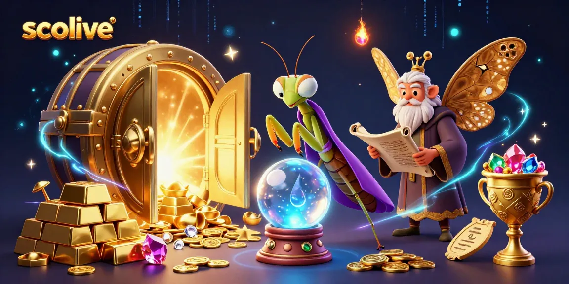 Socolive live betting experience with vibrant fortune teller, treasures, and oracles set in a 3D illustration.