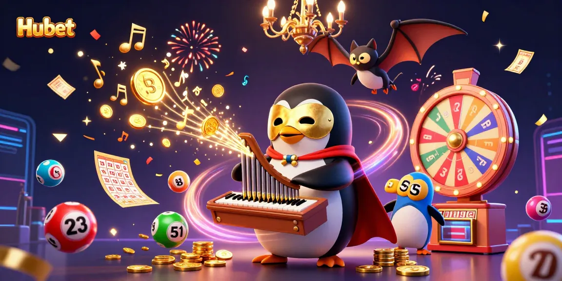 Experience winning moments at Hubet with vibrant 3D casino-themed illustration featuring exciting game elements.