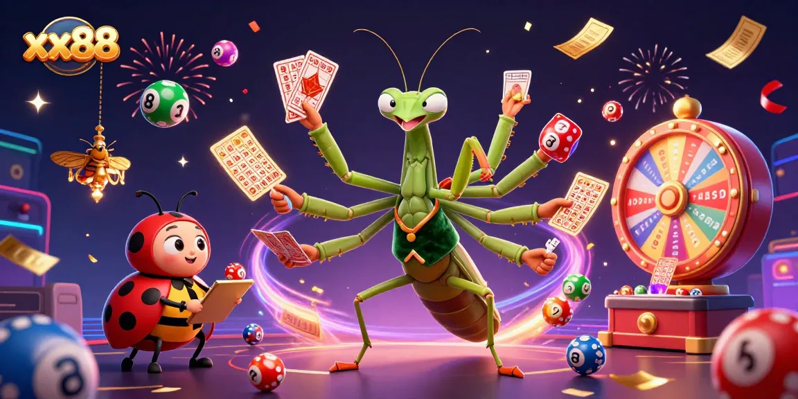 Experience excitement with xx88 as the giant mantis dealer and ladybug pit boss animate the casino!