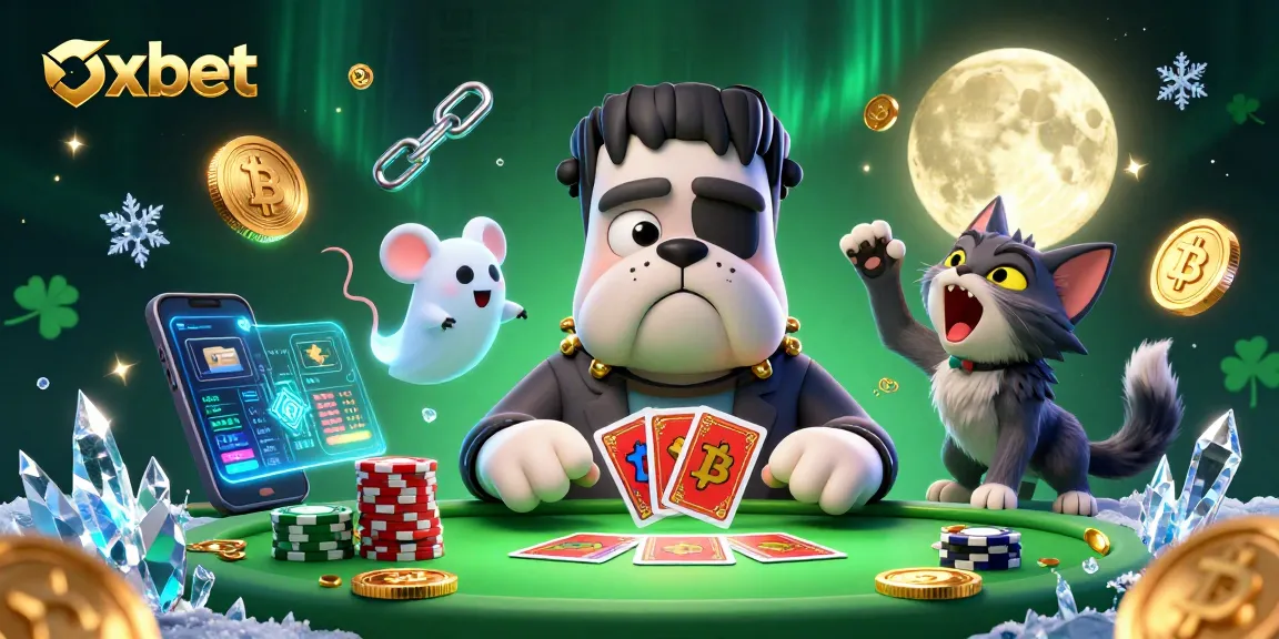 Experience thrilling gameplay with oxbet's vibrant 3D casino scene featuring unique characters and cryptocurrency elements.