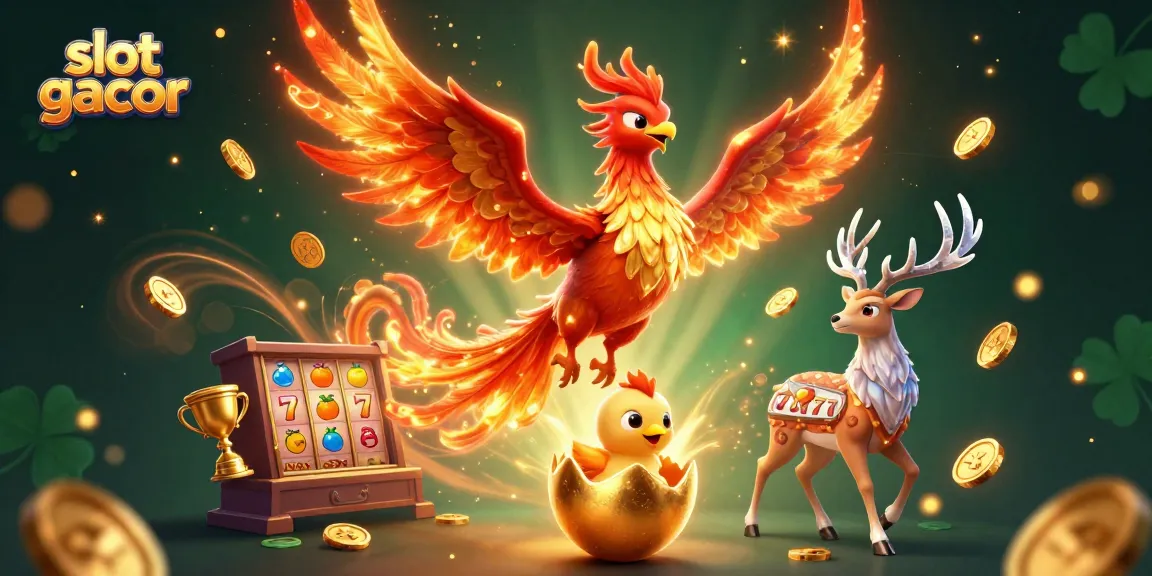 Experience the thrill of slot gacor with a dynamic scene featuring mythical characters and rich casino elements.